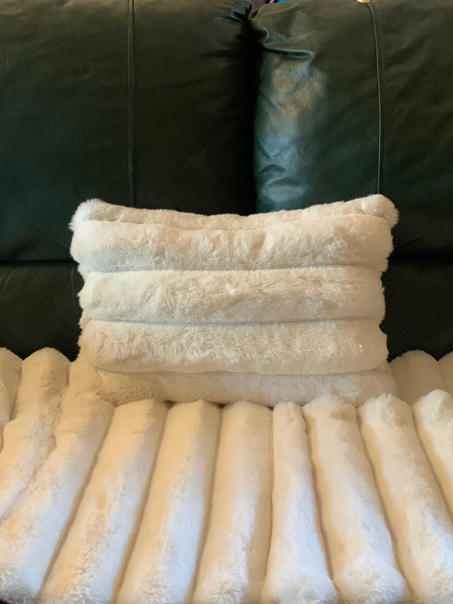 Faux fur pillow