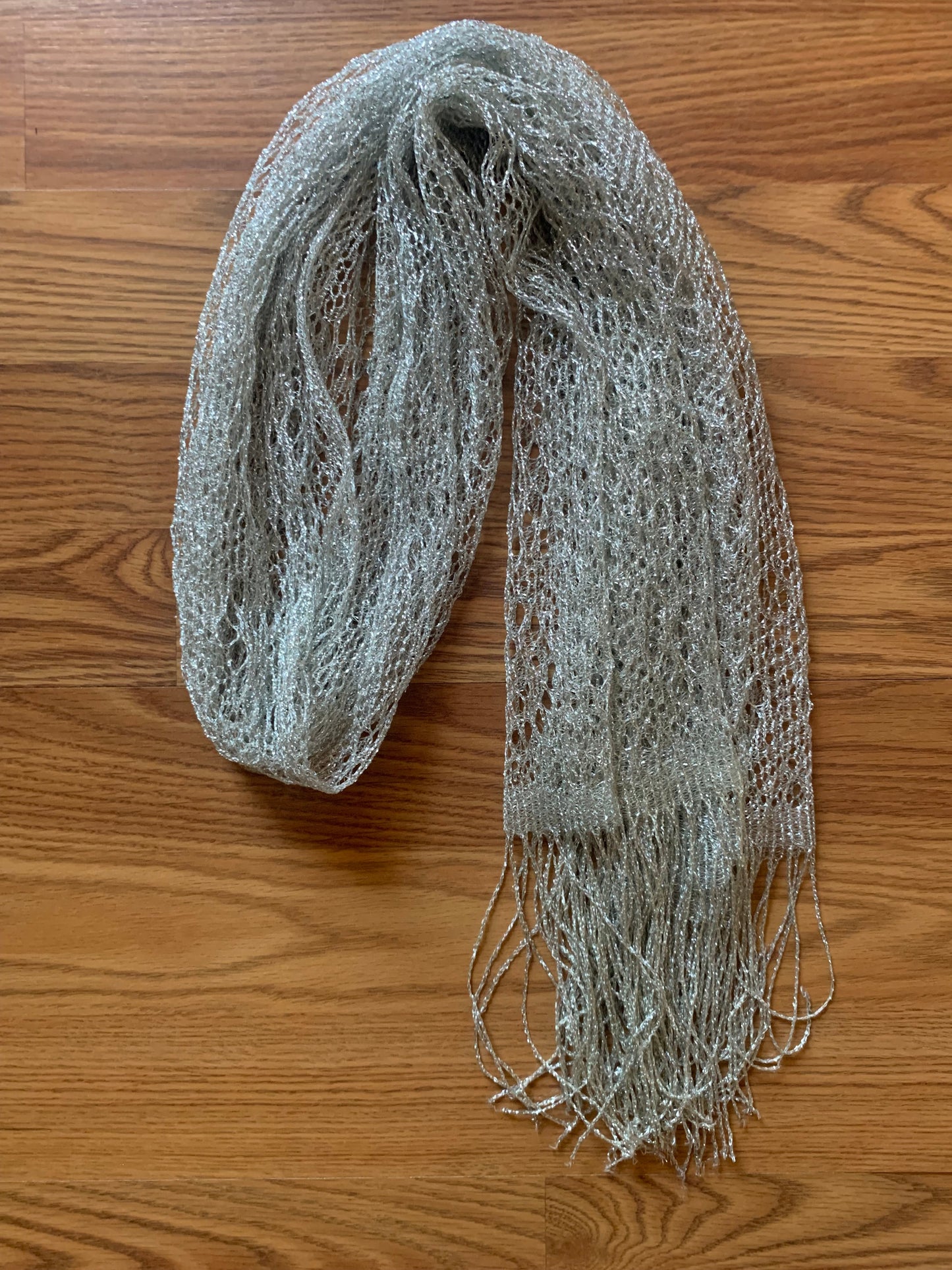 Vintage Silver Mesh Scarf