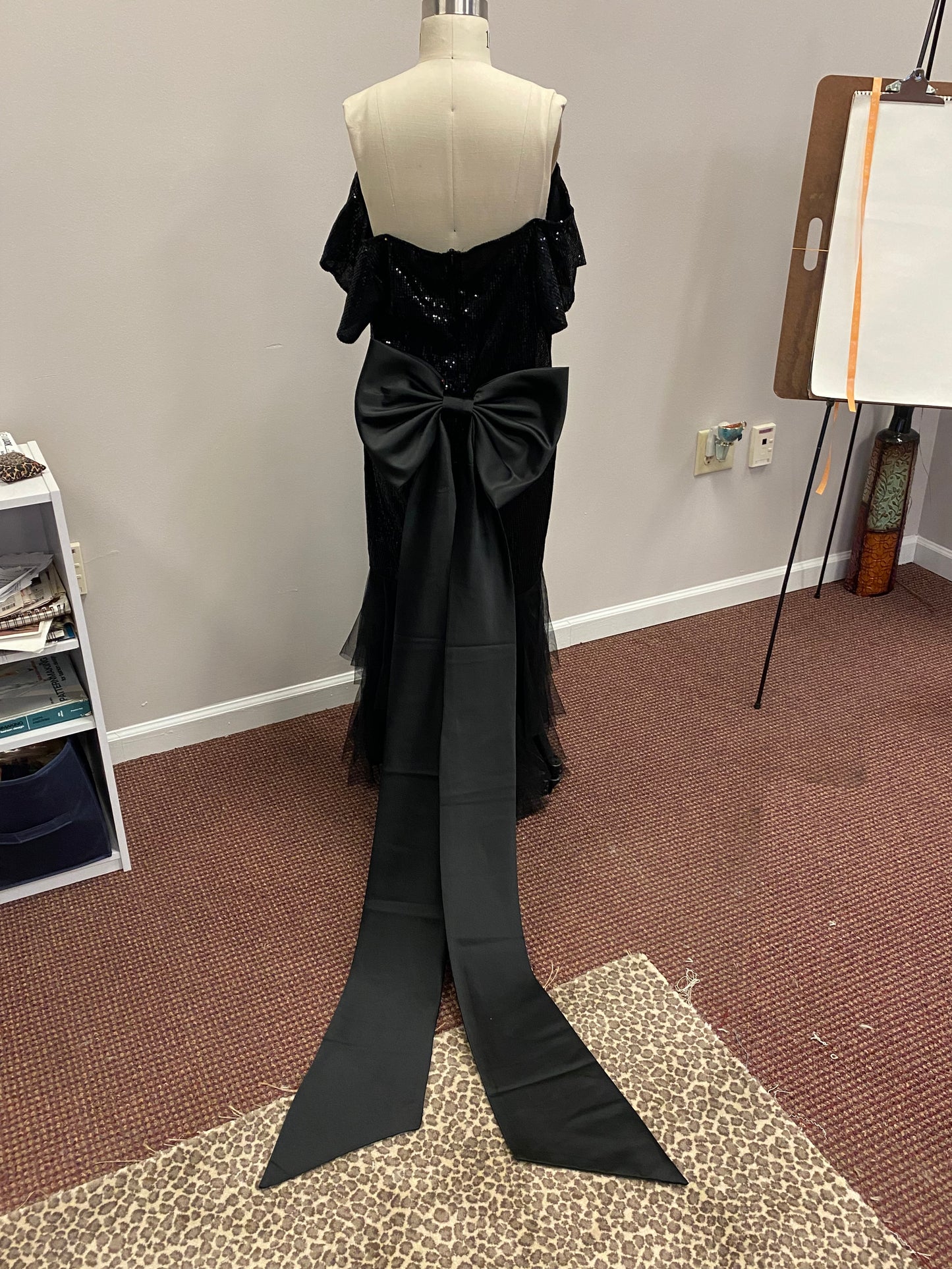 Black Sequin Gown