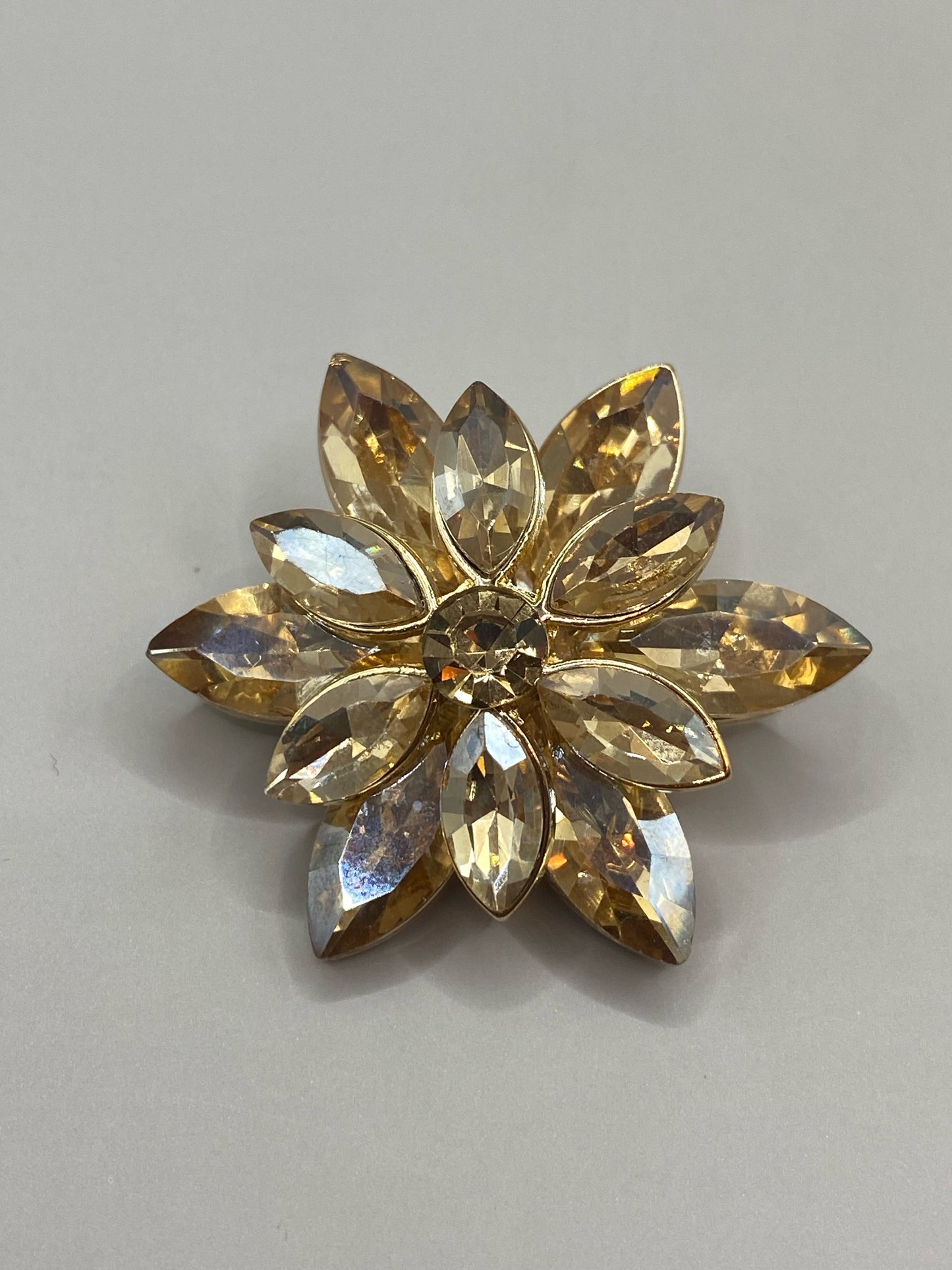 Champagne Flower Brooch