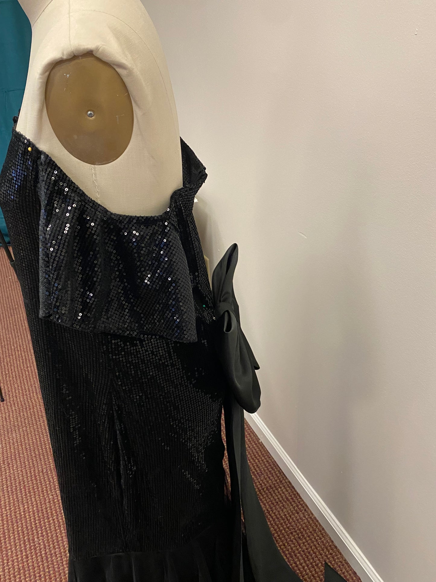 Black Sequin Gown