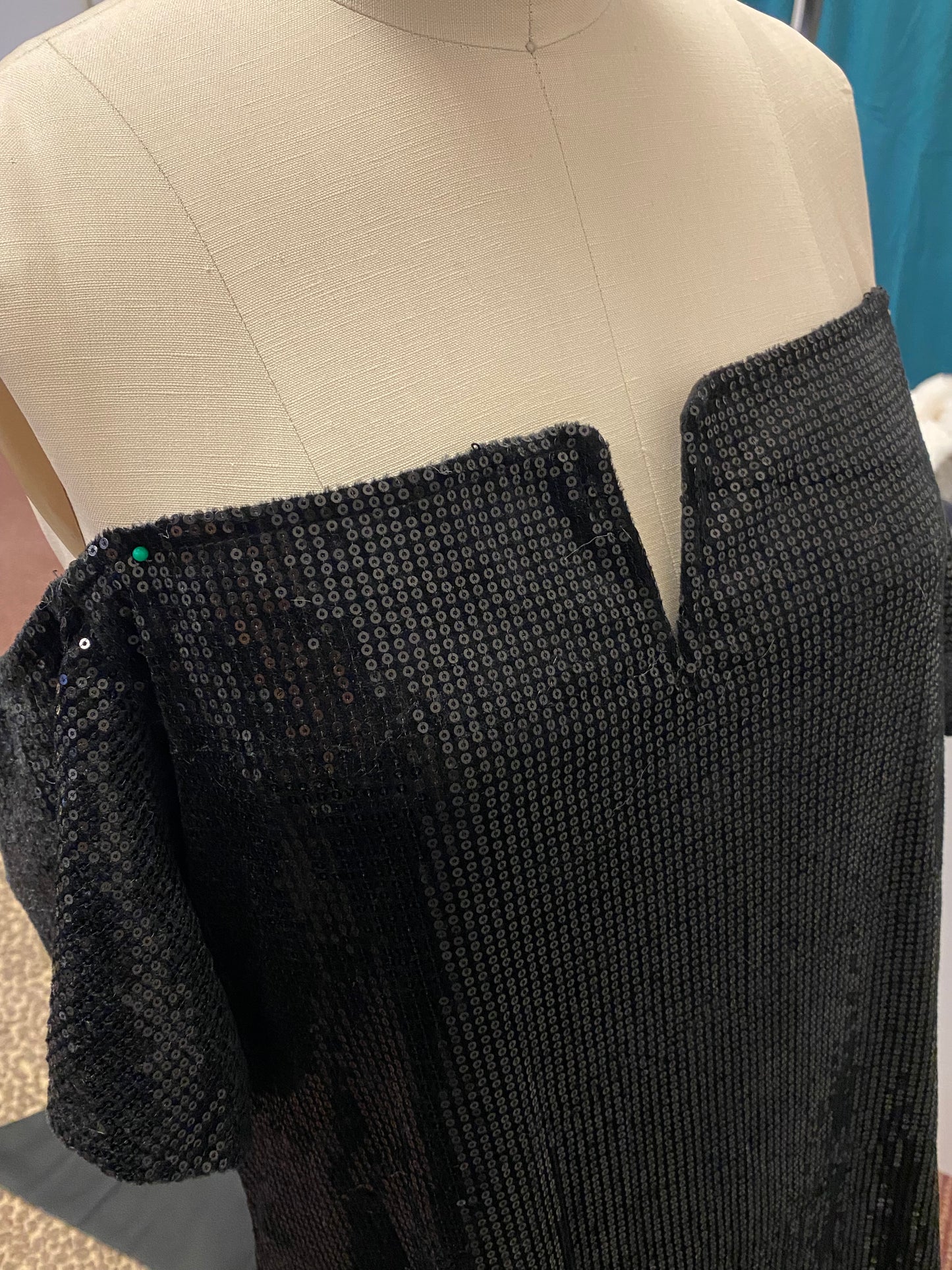 Black Sequin Gown